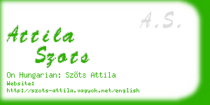 attila szots business card