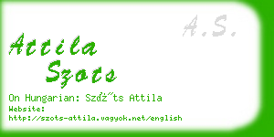 attila szots business card